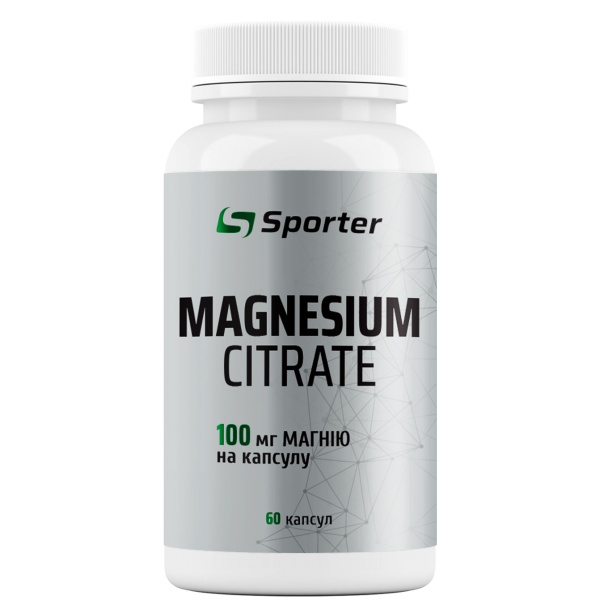 Магній цитрат 100 мг, Sporter, Magnesium citrate - 60 капс