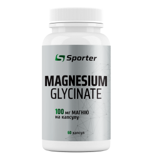 Магній гліцинат, Sporter, Magnesium Glycinate 100 мг - 60 капс