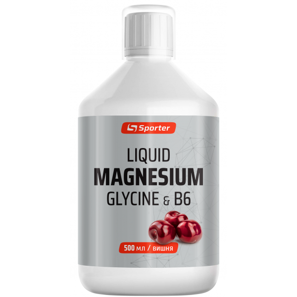 Магній + В6 з гліцином, Sporter, Liquid Magnesium Glycinate&B6 - 500 мл