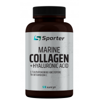 Рыбный коллаген с гиалуронкой, Sporter, Marine Collagen + Hyaluronic Acid – 120 капс