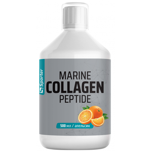 Морской коллаген с витаминами, Sporter, Marine Collagen peptide - 500 мл 