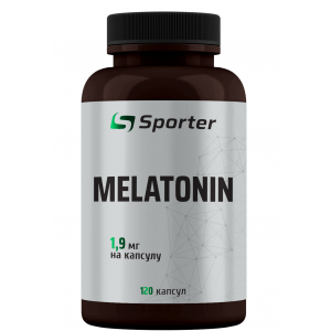 Мелатонін для міцного сну, Sporter, Melatonin 1,9 мг - 120 капс