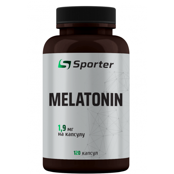 Мелатонін для міцного сну, Sporter, Melatonin 1,9 мг - 120 капс