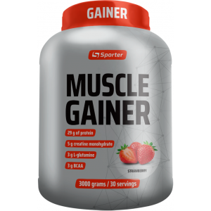 Гейнер высококалорийный с креатином, Sporter, Muscle Gainer - 3 кг 