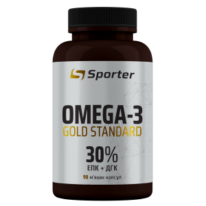 Риб'ячий жир (30% Омега-3), Sporter, Omega-3 Gold Standard 30% - 90 гель капс