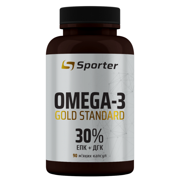 Риб'ячий жир (30% Омега-3), Sporter, Omega-3 Gold Standard 30% - 90 гель капс