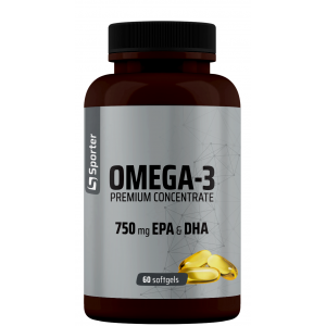 Рыбий жир Омега 3, Sporter, Omega 3 (500 EPA & 250 DHA)  - 60 гель капс