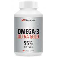 Омега-3 жирні кислоти (55% ЕПК+ДГК), Sporter, Omega-3 Ultra Gold - 180 гель капс