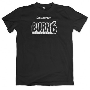 Футболка BURN 6 - белое лого