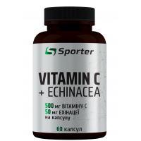 Вітамін С + екстракт Ехінацеї, Sporter, Vitamin C + Echinacea - 60 капс