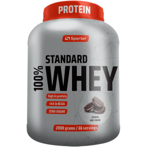 100% Сироватковий протеїн, Sporter, 100% Standart Whey - 2 кг - Печиво з кремом