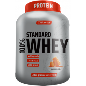 100% Сироватковий протеїн, Sporter, 100% Standart Whey - 2 кг - Солона карамель