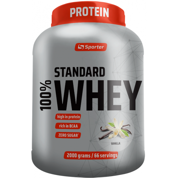 100% Сироватковий протеїн, Sporter, 100% Standart Whey - 2 кг