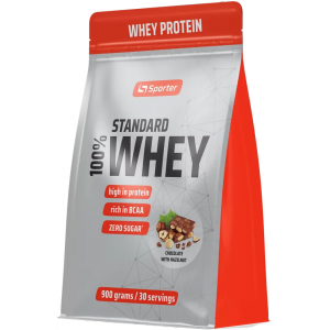 Протеїн концентрат (сироватковий), Sporter, 100% Standard Whey - 900 г - Шоколад-Фундук