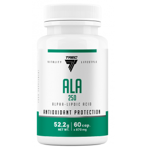 Альфа-ліпоєва кислота, Trec Nutrition, ALA 250 - 60 капс