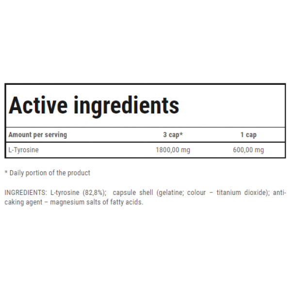 Тирозин, Trec Nutrition, Tyrosine - 60 капс