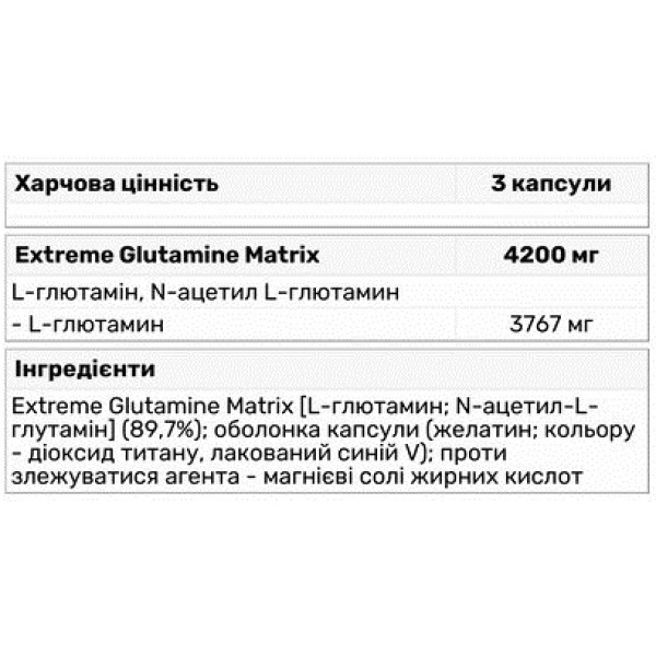 Л-Глютамин в капсулах, Trec Nutrition, L-Glutamine Xtreme 1400 - 400 капс