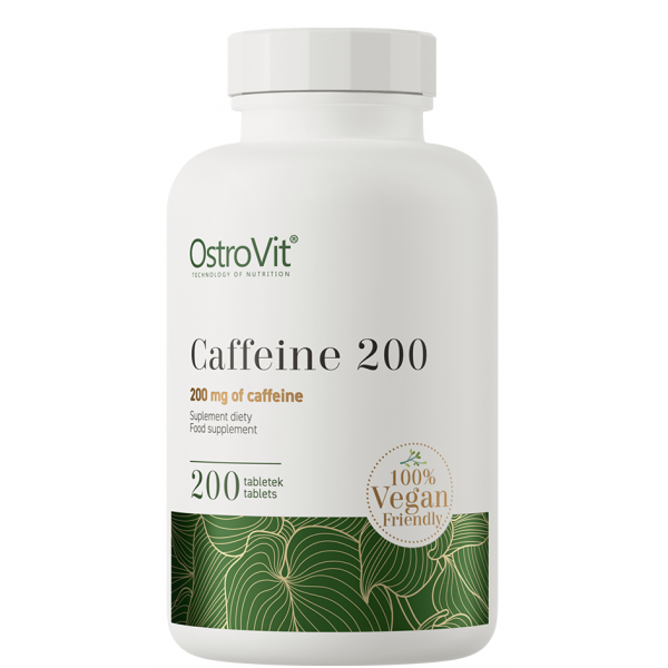 Кофеин безводный, OstroVit, Caffeine 200 мг (Vegan) - 200 таб - купить ...