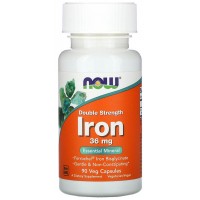 Залізо (бісгліцинат заліза), NOW, Iron 36 мг - 90 капс