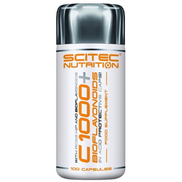 Витамин С + Биофлавоноиды (Экстракт Шиповника, Виноградных косточек), Scitec Nutrition, VITAMIN C 1000 BIOFLAVONOIDS - 100 капс