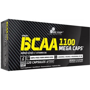 Аминокислоты ВСАА капсулы, Olimp Labs, BCAA mega caps 1100 - 120 капс