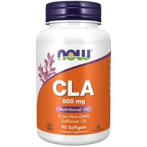 Конъюгированная линолевая кислота, NOW, CLA 800 мг - 90 гель капс