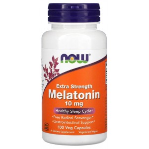 Мелатонін, NOW, Melatonin 10 мг 