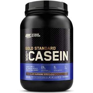 Казеиновый протеин, Optimum Nutrition, 100% Gold Standard Casein - 909 г - Шоколад