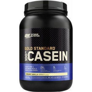 Казеиновый протеин, Optimum Nutrition, 100% Gold Standard Casein - 909 г - Ваниль