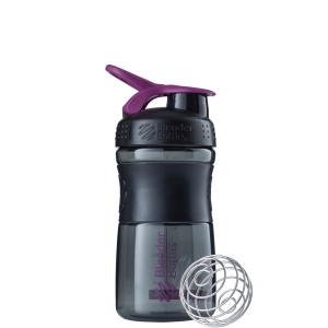 Шейкер SportMixer с шариком 590 ml Black/Plum