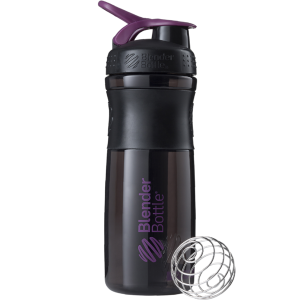 Шейкер Blender Bottle, SportMixer с шариком 820 мл Black/Plum