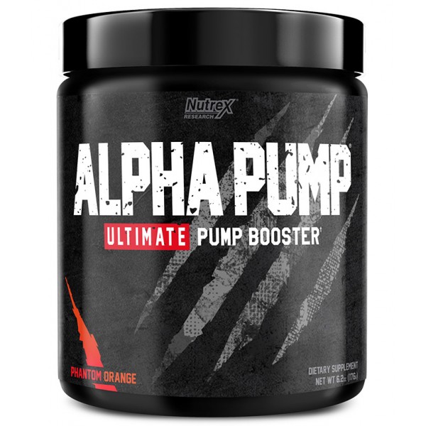 Предтрен без кофеина для пампа, Nutrex Research, Alpha Pump - 176 г