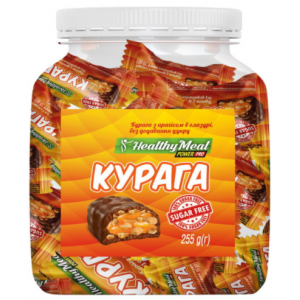 Цукерки Healthy Meal 255 г - курага та арахіс в шоколаді 