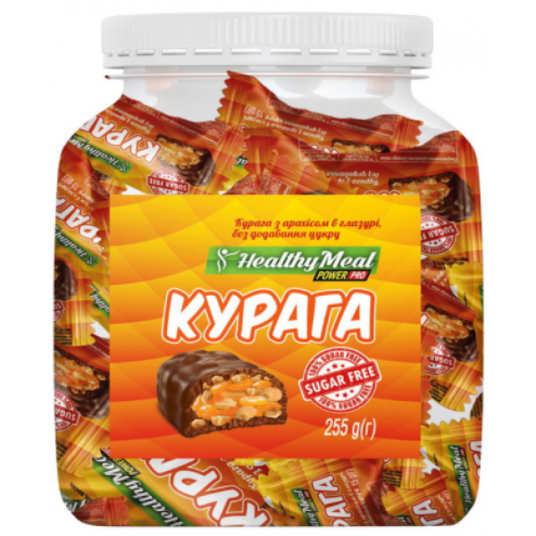 Цукерки Healthy Meal 255 г - курага та арахіс в шоколаді 