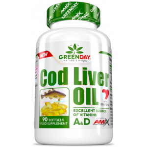 Масло печени трески (Омега-3), Amix, GreenDay Cod Liver Oil - 90 гель капс