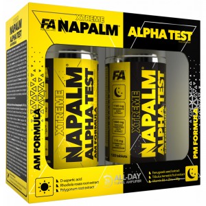 Тестостероновый бустер (День / Ночь формула), Fitness Authority, Napalm Alpha Test (AM PM Formula) - 240 таб (2x120)