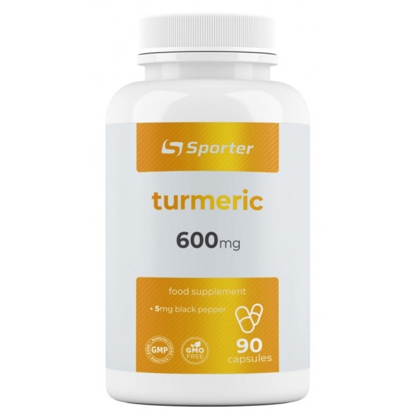 Куркумин органический, Sporter, Organic Turmeric 600 мг - 90 капс