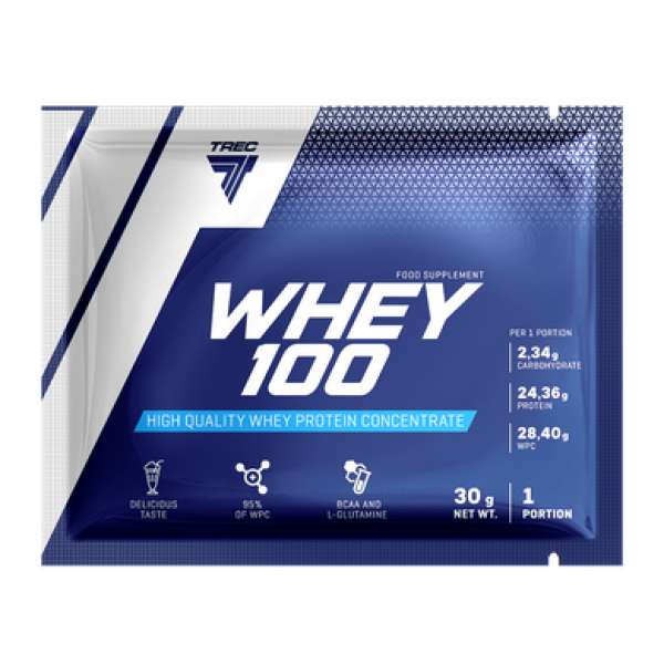 Сывороточный концентрат, Trec Nutrition, Whey 100 - 30 г