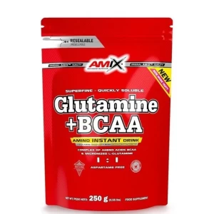 Амінокислотний комплекс ВСАА + Глютамін, Amix, L-Glutamine + BCAA - 250 г