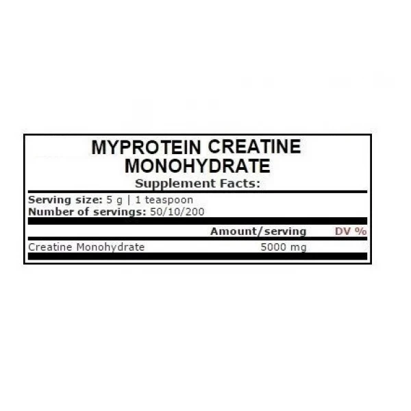 Креатин моногідрат, MyProtein, Creatine Monohydrate - 250 г