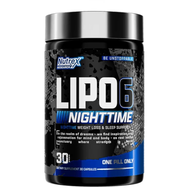 Жиросжигатель для применения в вечернее время, Nutrex Research, Lipo 6 Black NightTime UC - 30 капс  