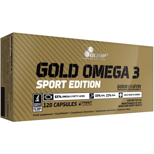 Концентрированная Омега-3 (65% ЭПК/ДГК), Olimp Labs, Gold Omega 3 Sport Edition - 120 гель капс