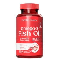 Омега-3 Рыбий жир, Earth‘s Creation, Omega 3-1000 мг (Cholesterol Free) - 100 гель капс