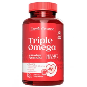 Комплекс жирных кислот с витамином Е, Earth's Creation, Triple Omega with Primrose - 90 гель капс