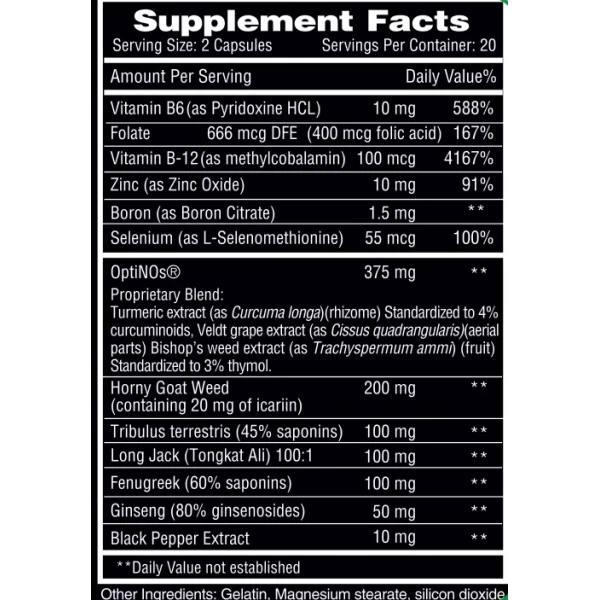Комплекс для покращення лібідо і чоловічого здоров`я, Earths Creation, VIAX male supplement - 40 капс