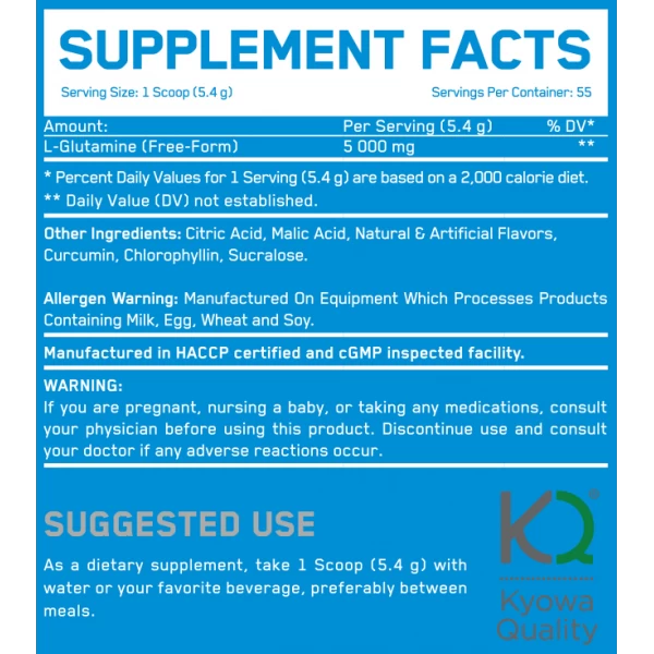 Л-Глютамін, амінокислота (зі смаком), Everbuild Nutrition, Glutamine - 300 г