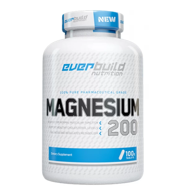 Магний 200 мг (цитрат), Everbuild Nutrition, Magnesium Citrate 200 мг - 100 таб