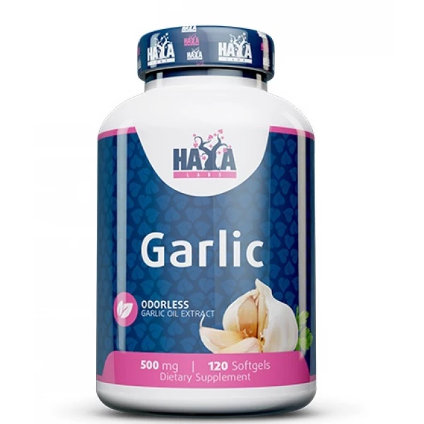 Часник без запаху (у вигляді часникової олії), Haya Labs, Odorless Garlic 500 мг - 120 гель капс