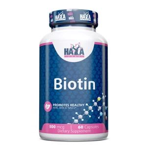 Біотін (Вітамін В7) 500 мкг, Haya Labs, Biotin 500 мкг - 60 капс