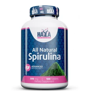 Спіруліна (водорослі багаті білком і вітамінами), Haya Labs, All Natural Spirulina 500 мг - 100 таб